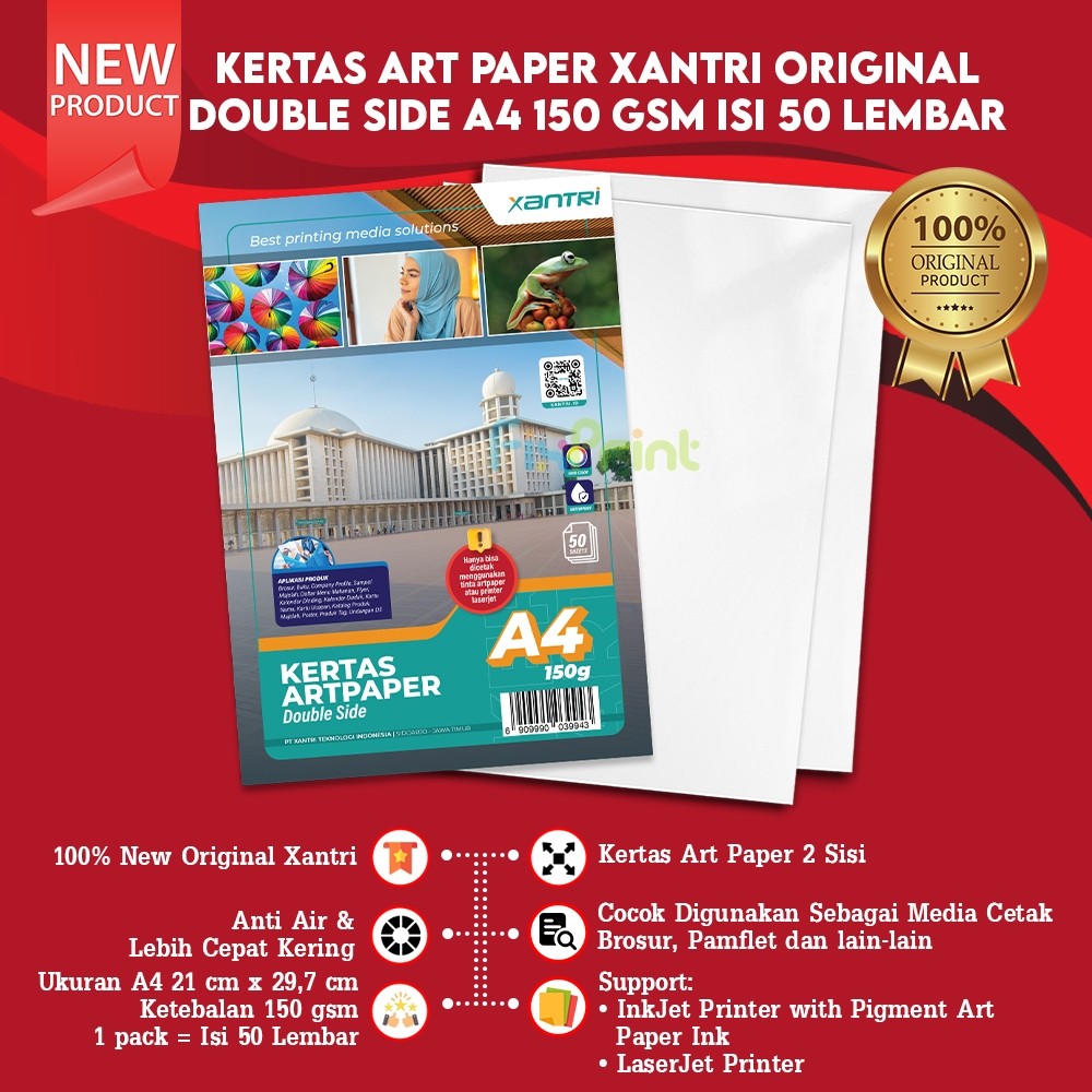 

Kertas Photo Art Paper A4 A5 120gsm 150gsm 210gsm 120 gsm Double Side Photo Paper Kertas Art Karton Cartoon Carton