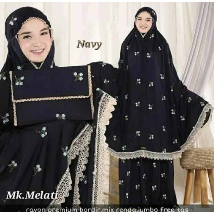 MUKENA MOTIF BUNGA MELATI BAHAN RAYON/MUKENA FAJRINA MUKENA MELATI RAYON PREMIUM BORDIR JUMBO MUKENA