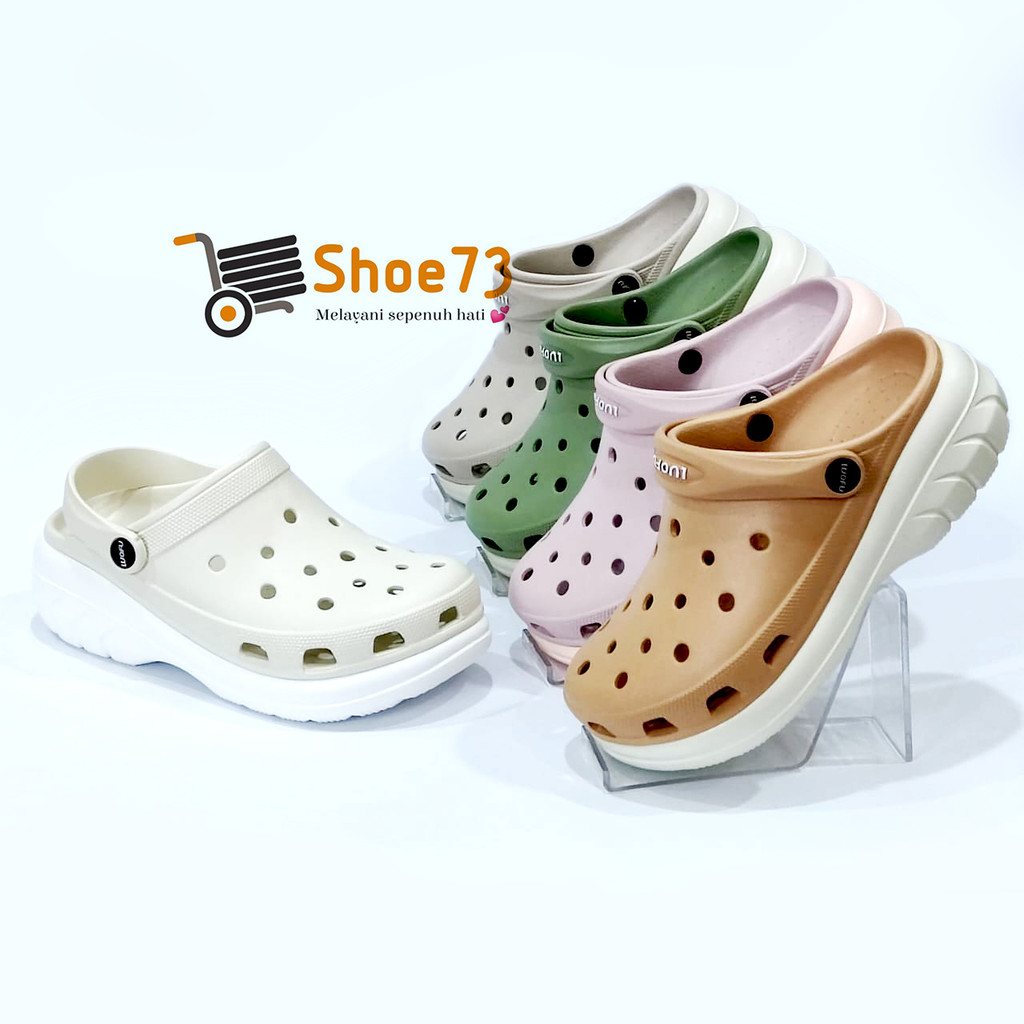 LUOFU E 7216 - E01WK SIZE 36-40 ORIGINAL | Sandal Wegdes Baim Unisex | Sendal Kodok Pria Wanita Ring