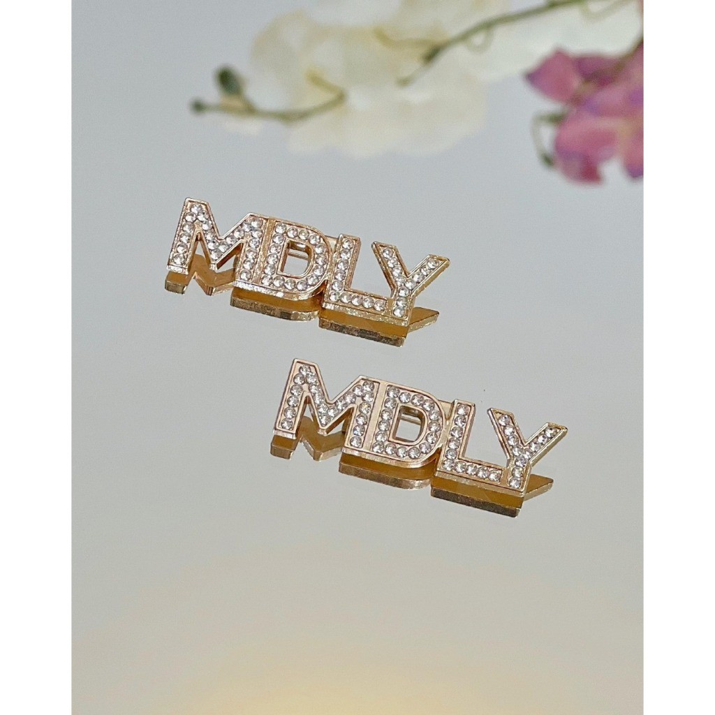 RB MDLY Terbaru Aksesoris fashion MDLY Signature Brooch Pin MDLY Bross Premium