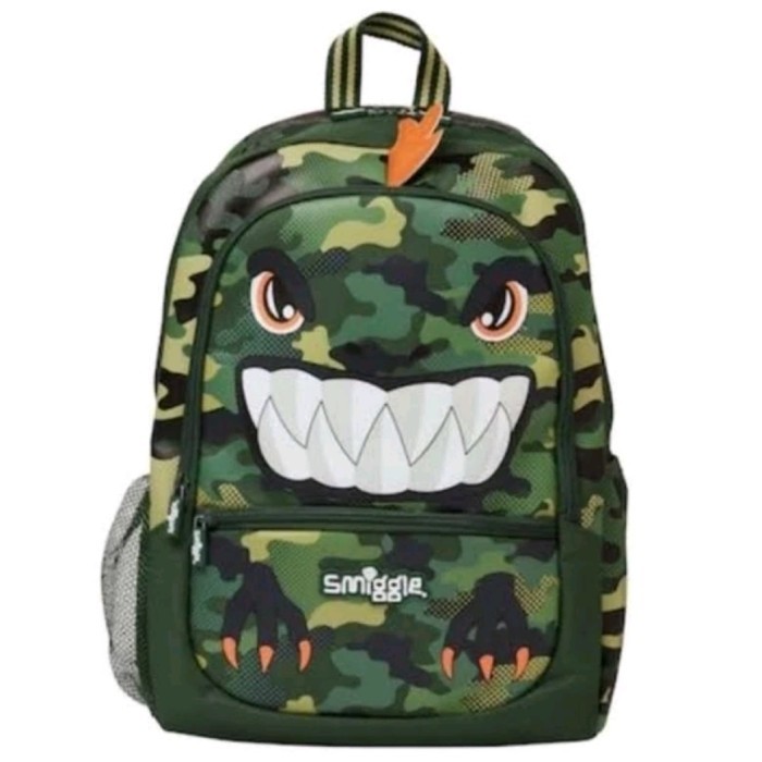 Smiggle Backpack Shark Budz, Dino Budz, Soccer Gold, Game Away/Ransel - Dino Budz