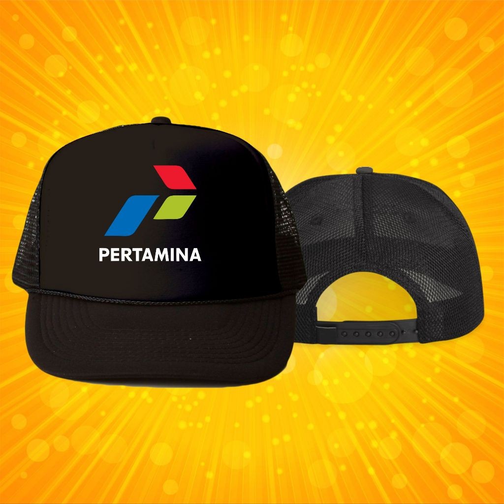 TOPI JARING LOGO PERTAMINA / TOPI PERTAMINA PREMIUM