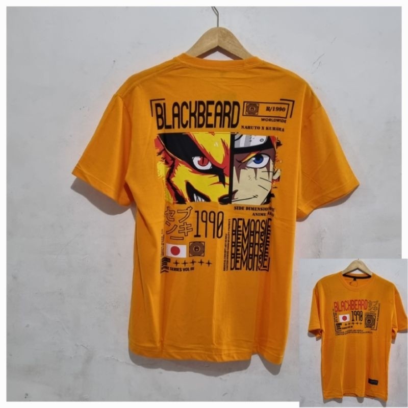 kaos atasan ANIME BLACKBEARD NARUTO X KURAMA