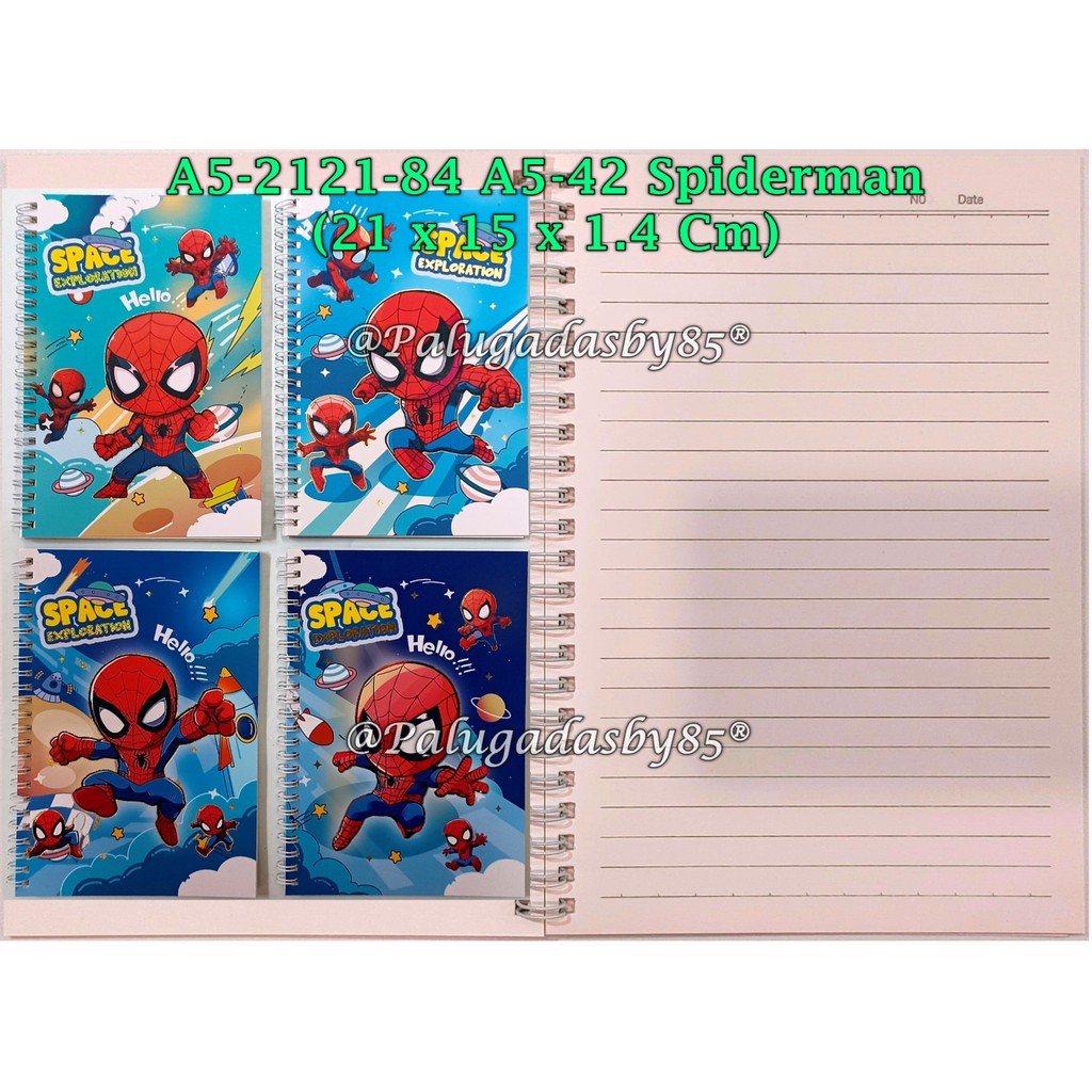

(1 Biji) Buku Spiral Spiderman 42 Lembar 21 x 15 x 1.4 Cm / Spiral Book GXIMP A5-2121-84 Spiderman