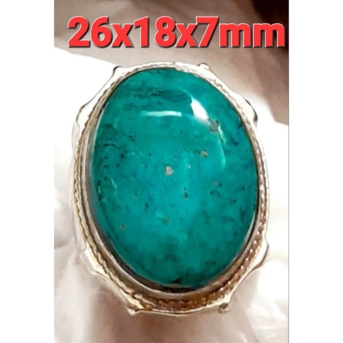 Pirus Hubei polosan hijau size jumbo ring perak