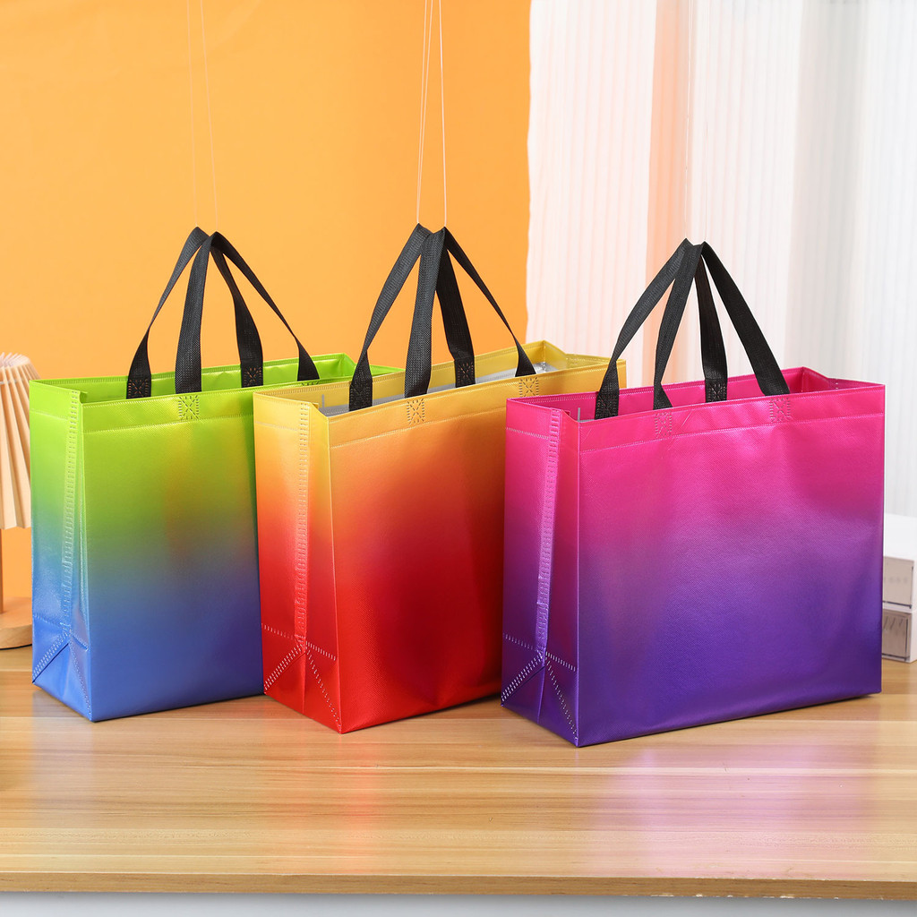 

12 gradient medium gift bags each with 4 amazing reusable gift bags with handles - perfect for birthday gift bags, party bags