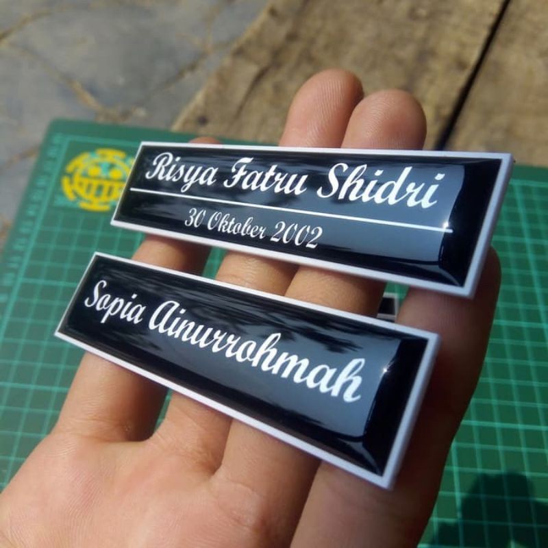 

Bordir Nametag Nama Dada Akrilik Kuningan Resin (min 2pcs)