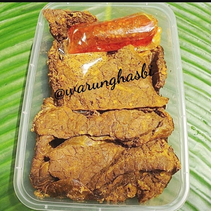 

Paru Sapi Ungkep + sambal