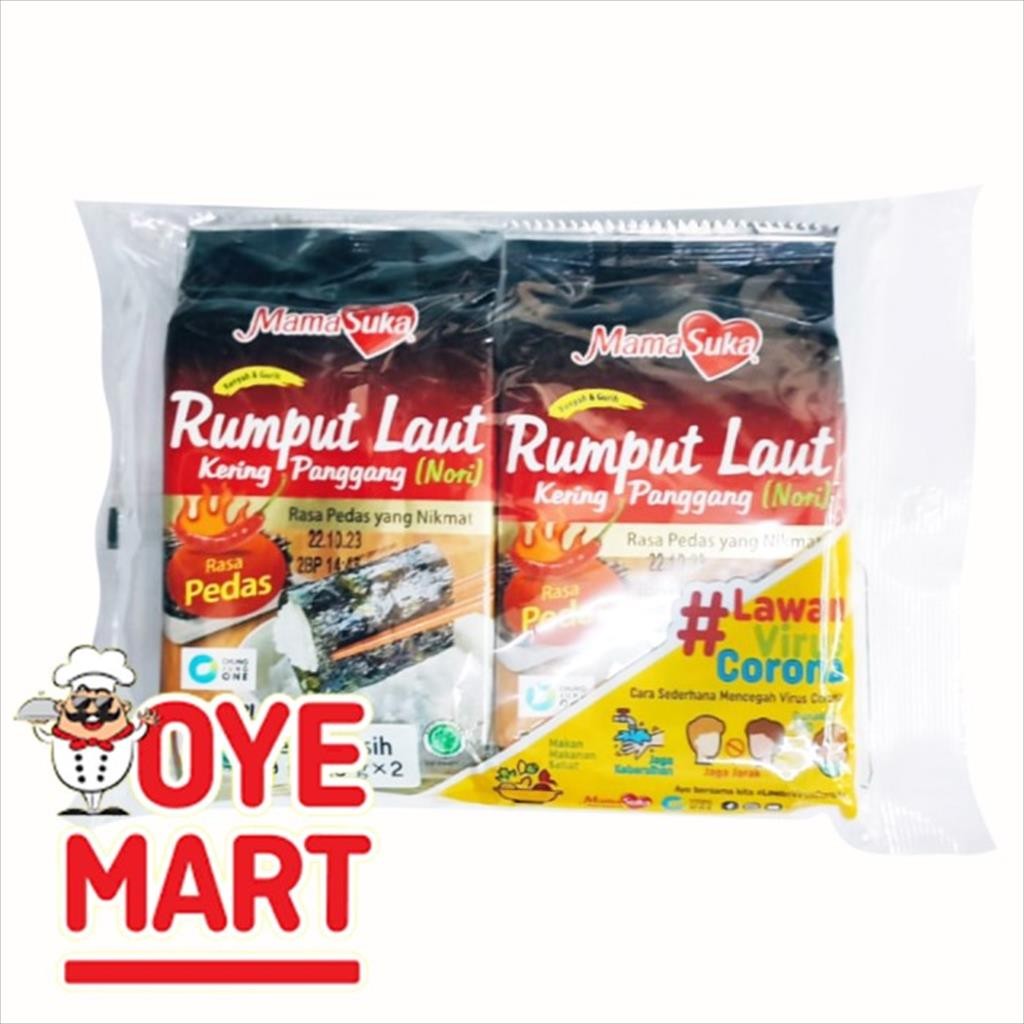 

MAMASUKA RUMPUT LAUT RASA PEDAS 4,5G X 2 / NORI PEDAS