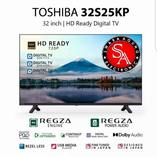 Led Digital Tv 32 Inch Toshiba 32S25KP (Gratis Bracket) Medan