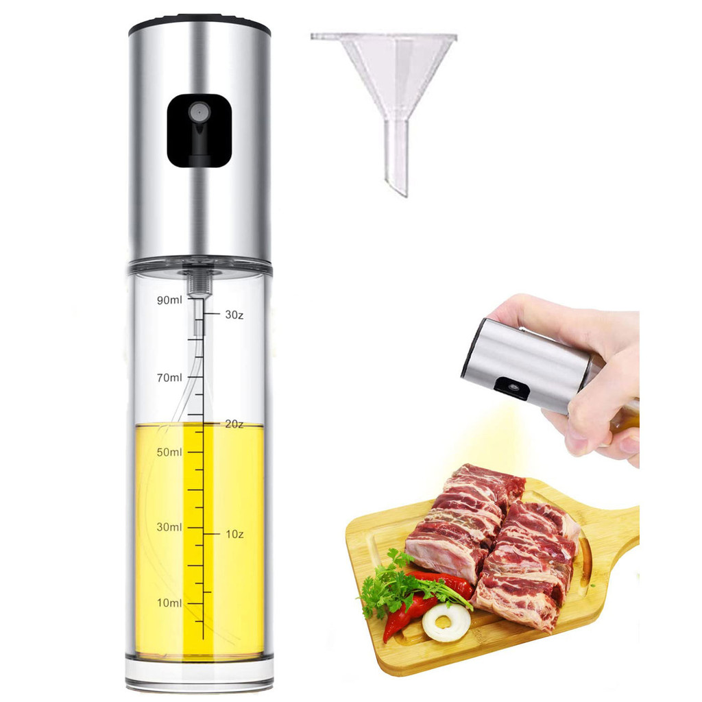 

100ml Glass Oil Sprayer Bottle for Cooking ,Mister Olive Oil Vinegar Spritzer Sprayer Glass Bottles for Kitchen/Salad/Barbecue