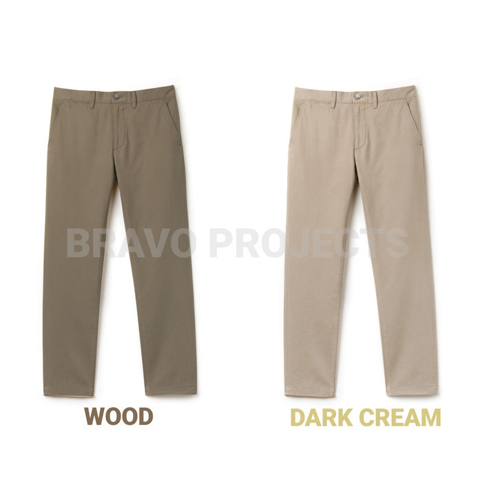 ✨BISA COD✨ -Celana Chino Premium | Celana Panjang Pria ( BEST SELLER) - Wood, 38