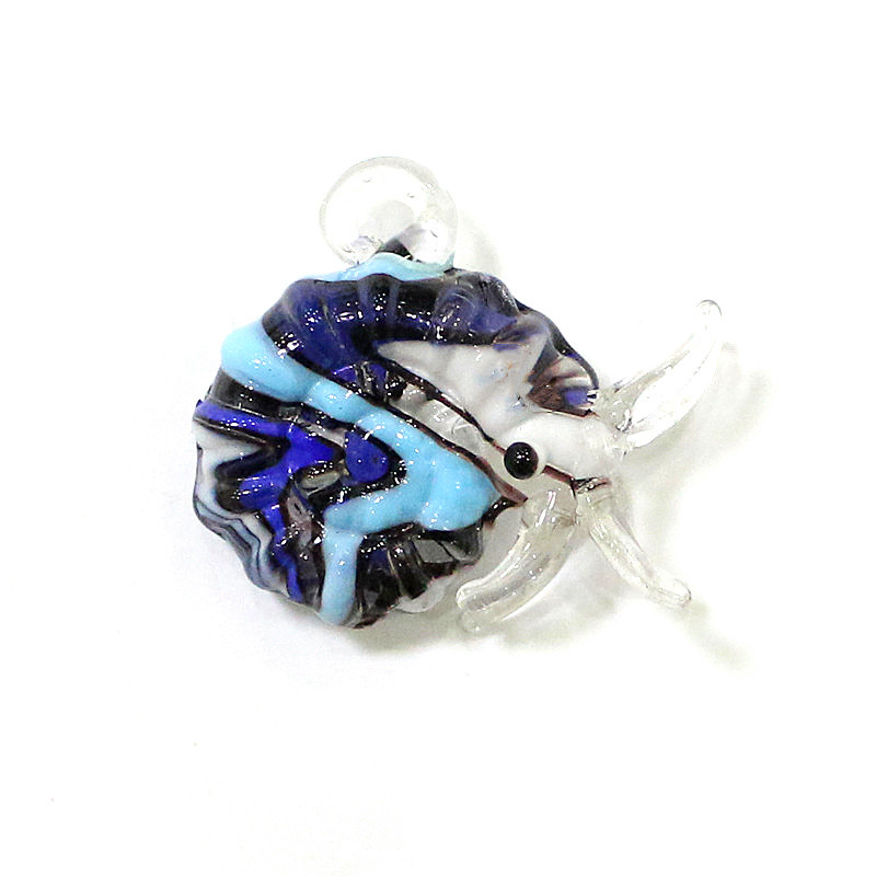 2pcs Cute Ocean Sea Animal Charms Mini Glass Nautilus Pendant Marine Mollusk Ornaments for Diy Jewel