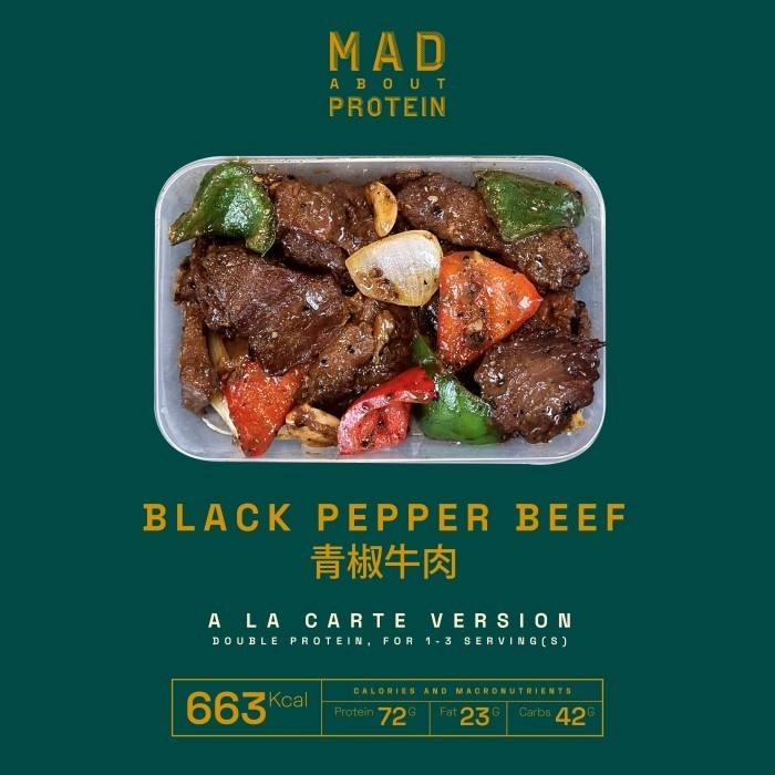 

[ALA CARTE] Black Pepper Beef 青椒牛肉 - MAD ABOUT PROTEIN Frozen Mealprep