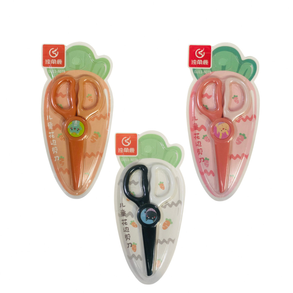 

Gunting Anak Impor Scissors DJ11- 8078 Gunting Kertas Bahan Plastik - Satuan SHESB