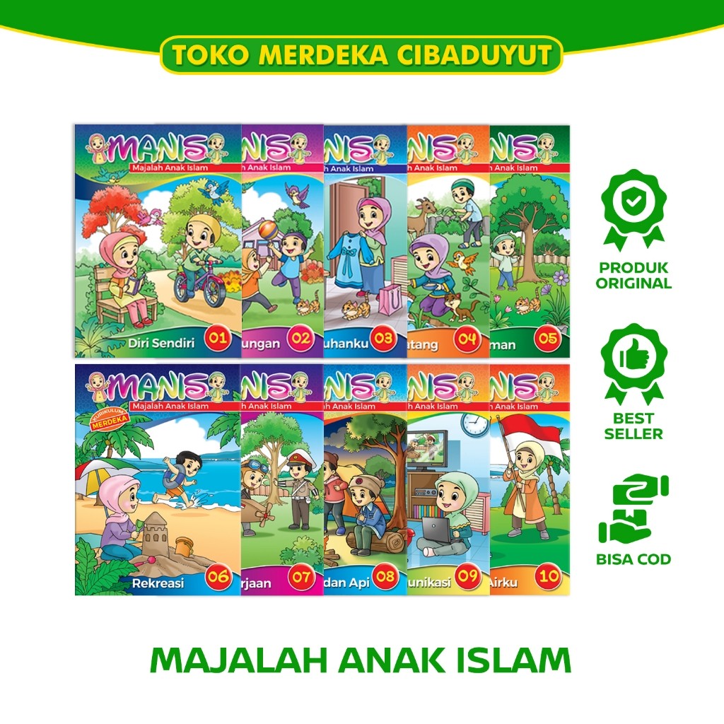 Majalah Anak Islam Paud/TK/RA | MANIS | Buku Kreativitas Mewarnai | 24 Hal 21x29 Cm |  Cahaya Alam