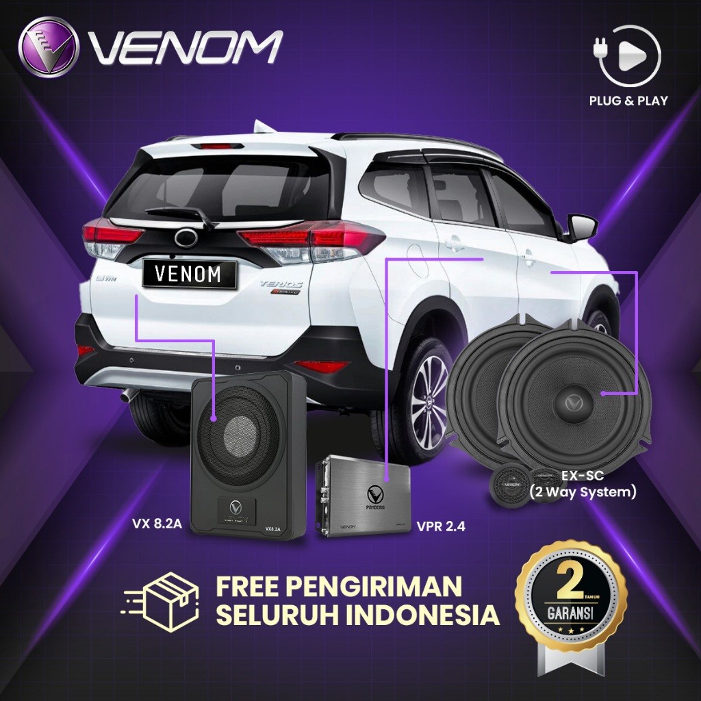 Venom Express Daihatsu Terios Paket Audio Mobil Plug and Play