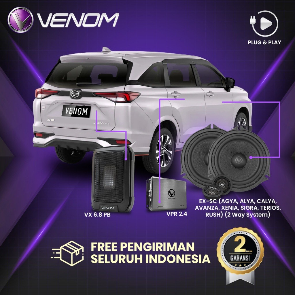 Venom Express Daihatsu Xenia Paket Audio Mobil Plug and Play