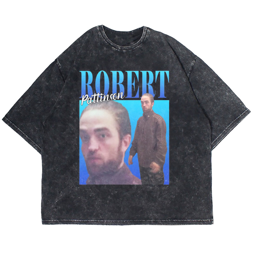 Patternmerch "robert pattinson" Oversize T-shirt | washed tee | kaos vintage