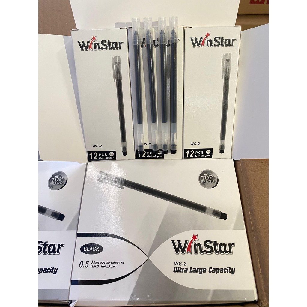 

(FYA)Ballpoint Gel WS-2 12pcs Gel Ink Pen Winstar 0.5mm / Pulpen Tinta Gel