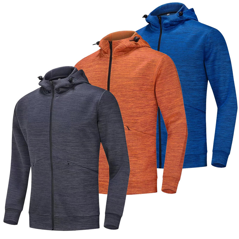 Running Jacket for Men Jogging Sweatshirt Sport Jacket Men Zipper Long Sleeve T Shirt Soccer Mens Jo