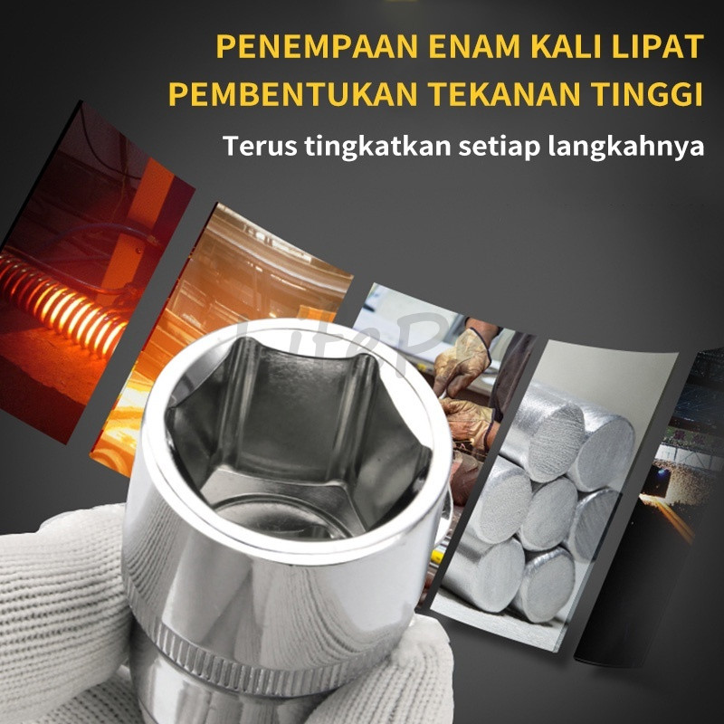 Set Kunci Shock 46 In 1 Lengkap Komplit Obeng Pas Tool Kit Alat Bengkel Service Servis Mobil Motor