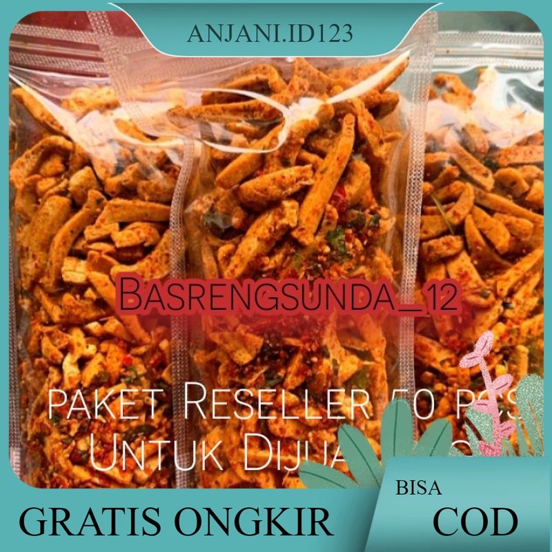

PAKET RESELLER 50 PCS (MIX Request dicatatan)Basreng pedas Extra Daun Jeruk Kemasan 100 gram (Bisa mix varian)