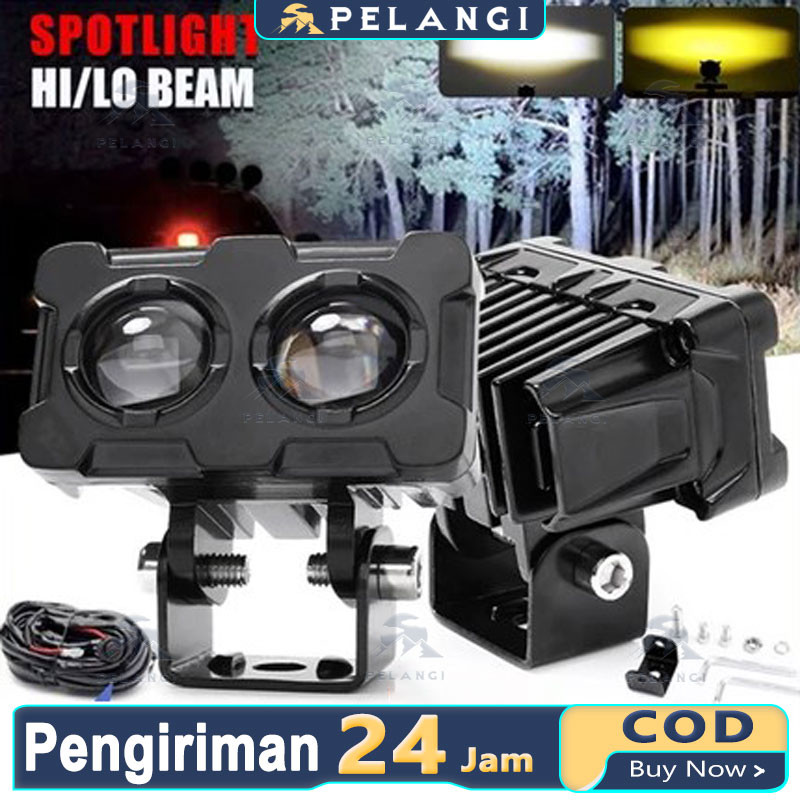 Lampu Tembak Sorot LED Laser 2 Mata/Lampu Sorot Led/Lampu Tembak SQL 2 Mata Polos Super Terang/Lampu