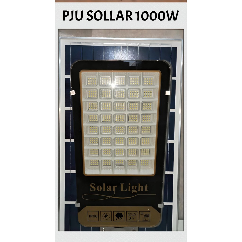 Lampu Jalan 1000w Solar Cell Lampu PJU 1000 watt Solar Panel 2 in 1