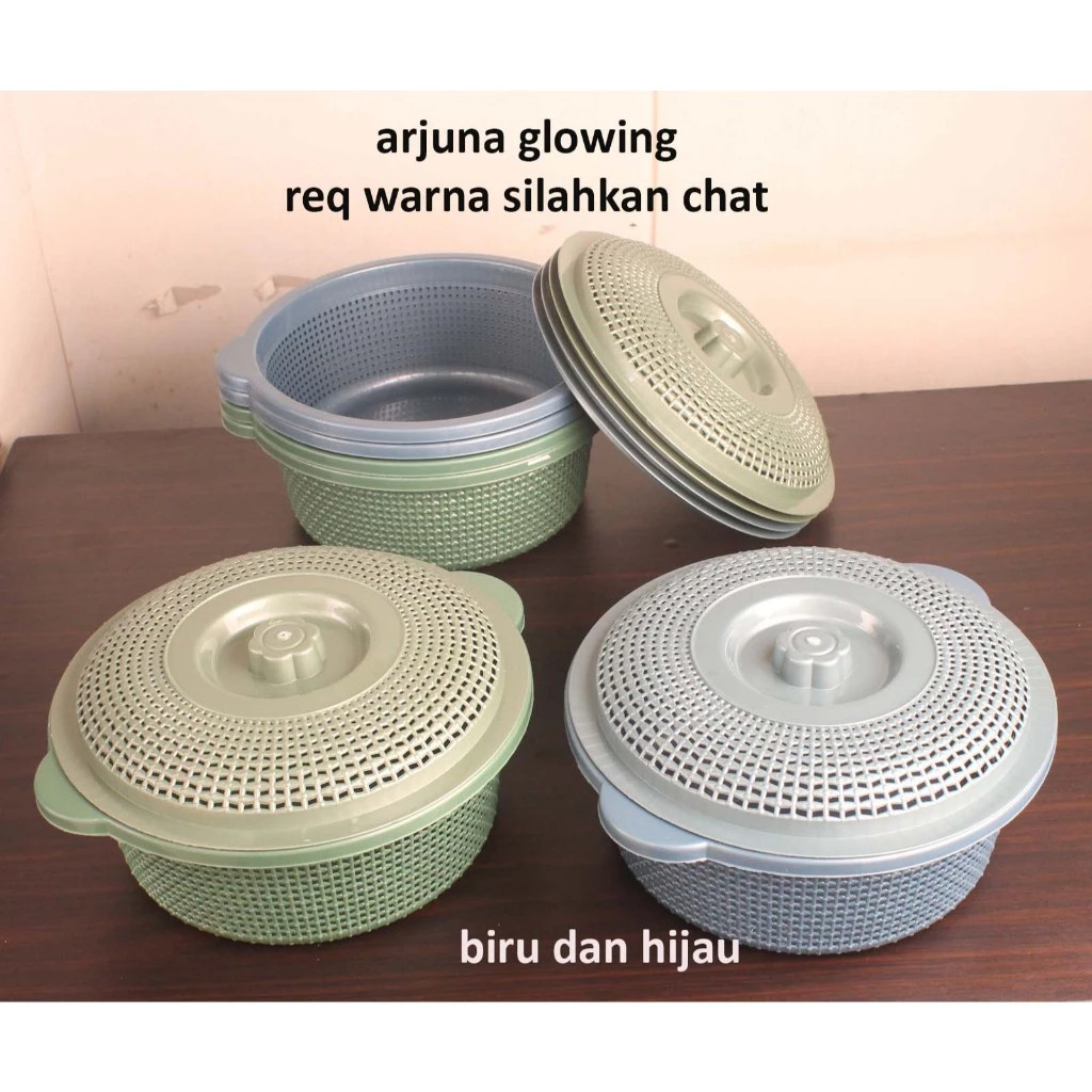 (6pcs) Tempat Nasi Tutup ARJUNA GLOWING/ Wakul Hajatan/ Wakul Tutup Hajatan Arjuna