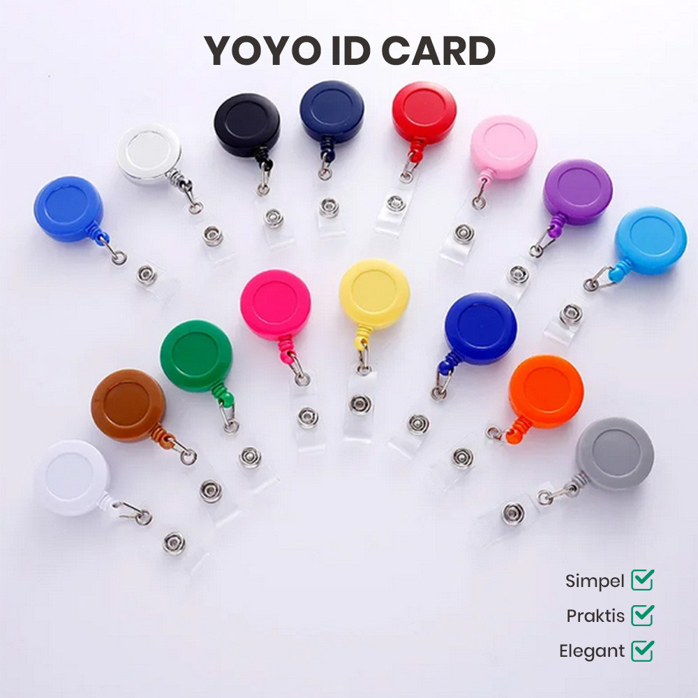 

GANTUNGAN YOYO ID CARD NAME TAG TALI YOYO TARIK UNTUK ID CARD KERJA KANTOR