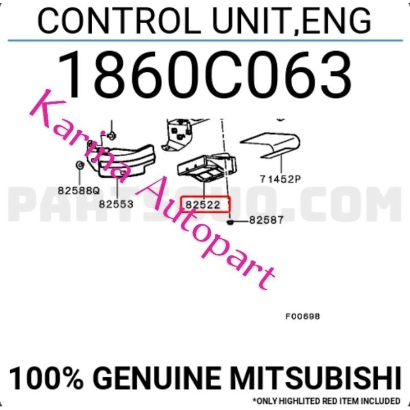 ECU komputer Control Unit Engine Mirage Original Mitsubishi 1860C063
