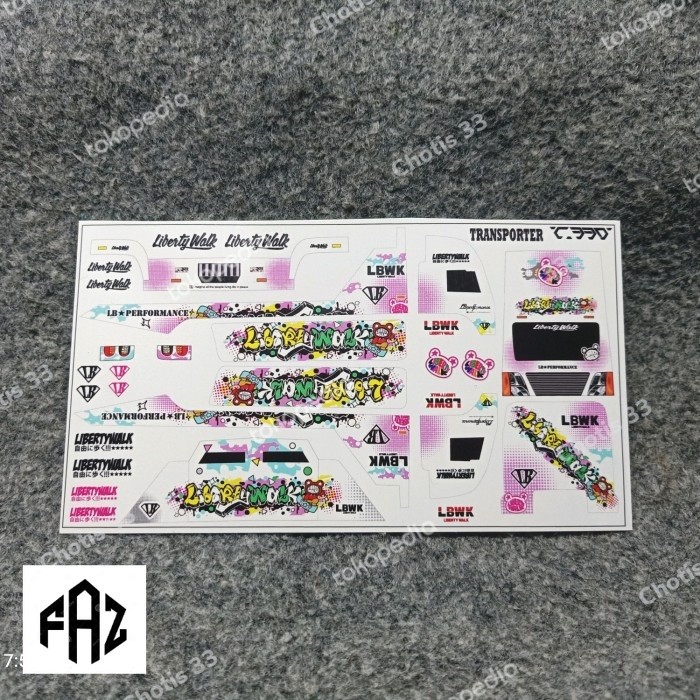 DECAL HOTWHEELS TRANSPORTER LBWK TEAM TRANSPORT