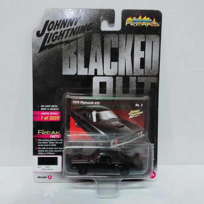 KMS99 Diecast Johny Lightning 1970 Plymouth GTX Blacked Out