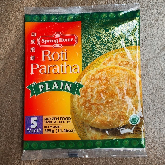 

SPRING HOME ROTI PARATHA PLAIN 325g (isi 5pcs)