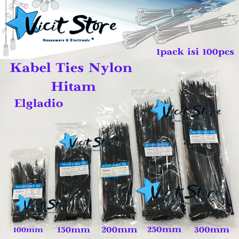 

Kabel Ties Hitam 10cm / 15cm / 20cm / 25cm / 30cm Harga 1pack isi 100pcs