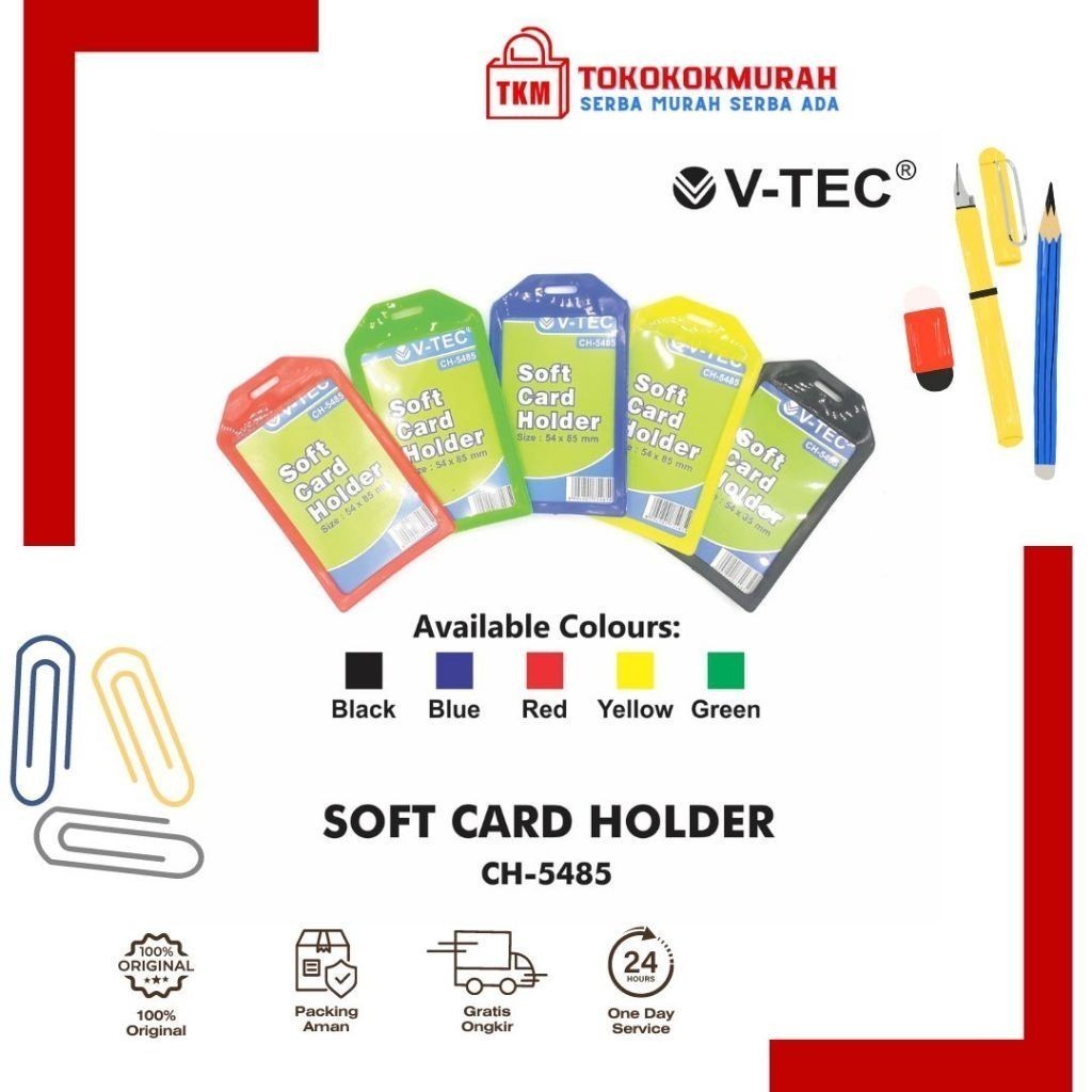 

V-TEC SOFT CARD HOLDER SINGLE CH-5485 PER PCS