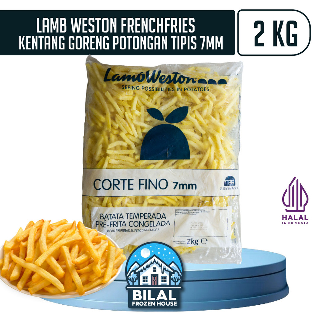 

Kentang Lamb Weston 2kg (Corte Fino 7mm) - kentang beku 2kg
