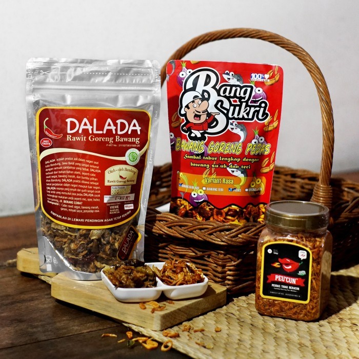 

Paket 4pcs Bawang goreng pedas dalada