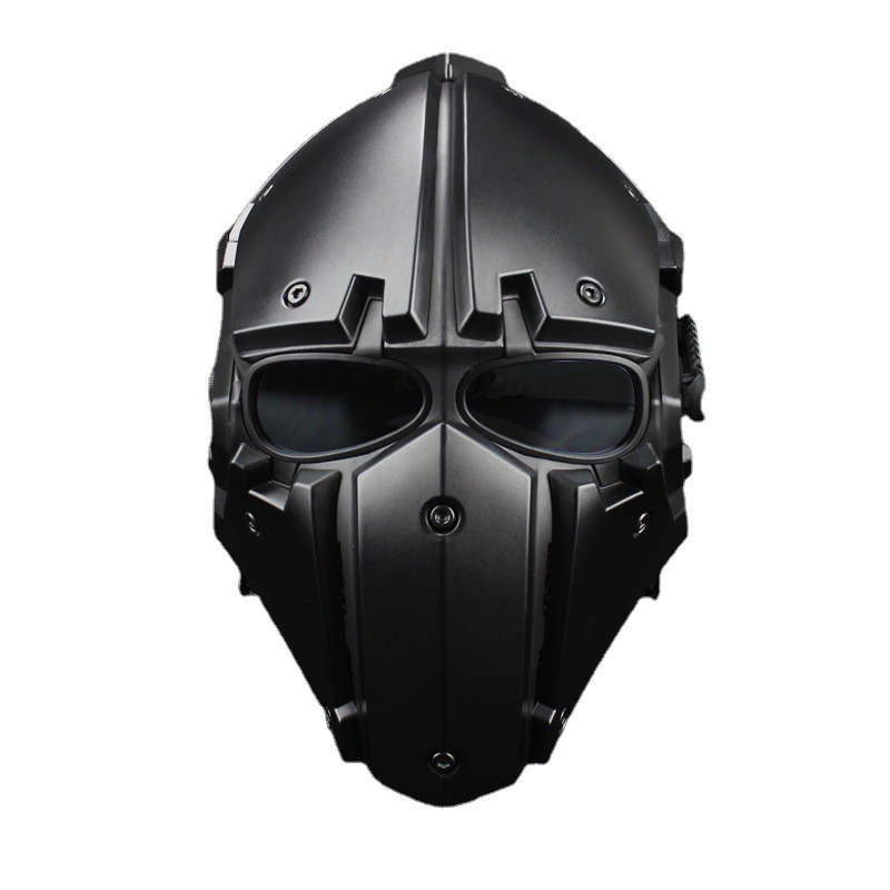 Tactical Riding Helmet with Mask, Integrated Safety Helmet, Halloween Fancy Dress Party