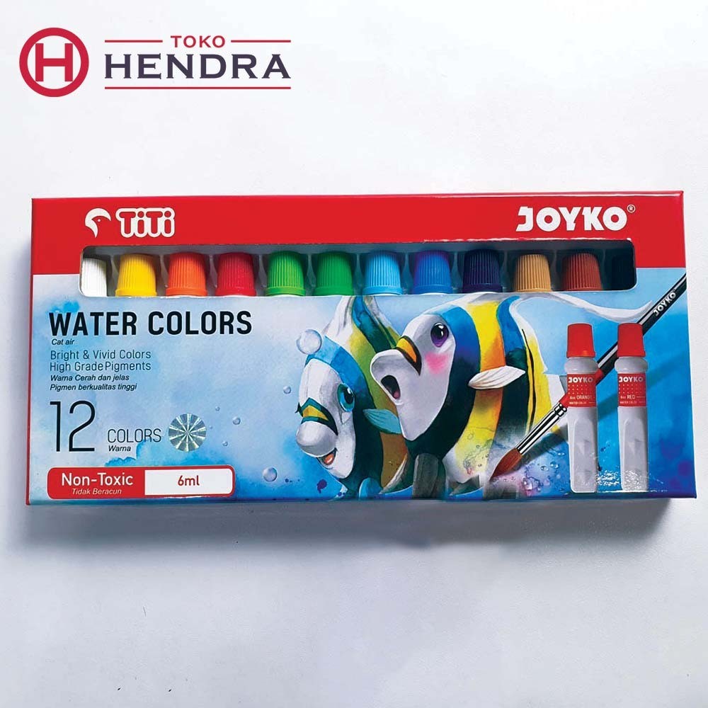 

Cat Air Watercolor 12 Warna 6 ml Set Paint Lukis Water color Joyko