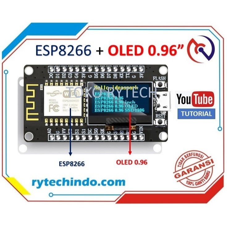 NodeMCU ESP8266 with OLED 0.96 inch built in WIFI