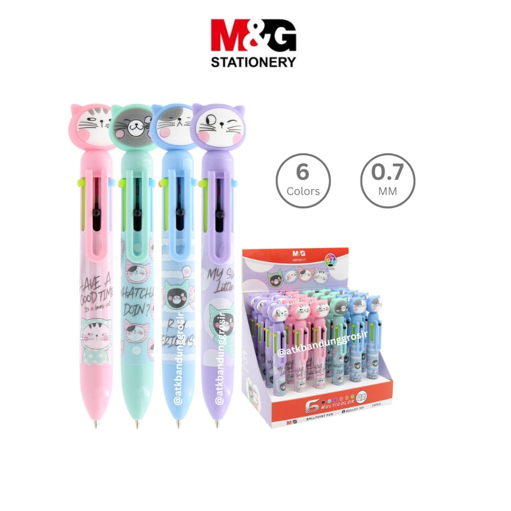 

Pulpen 6 Warna M&G SO MANY CATS PASTEL COLORS Barrel #ABPU8171 PULPEN LUCU 6 WARNA DALAM 1 - Satuan SHESB
