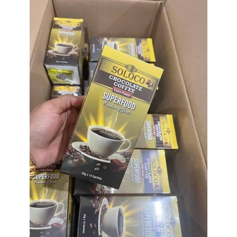 

1 Box Isi 10 Coklat coffee kopi Soloco kuat pria stamina dewasa original bpom halal Asli