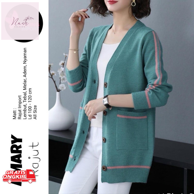 Jaket Korea / Jaket rajut import tebal wanita korean style terbaru. Jaket kardigan halus amary