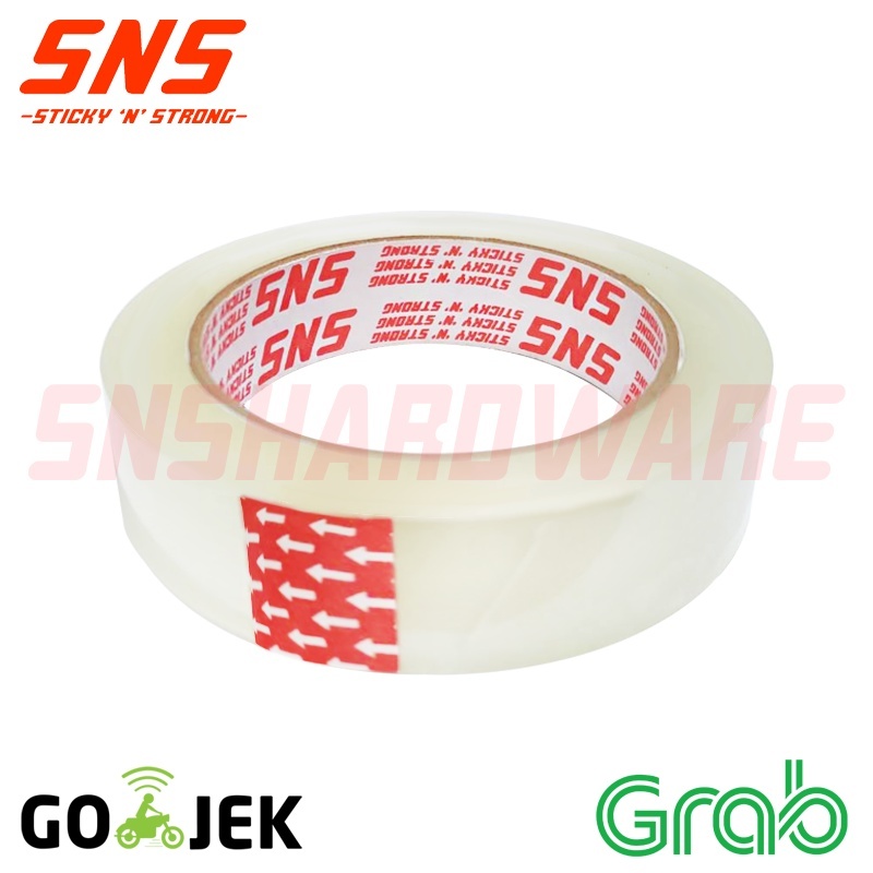 

1 KARTON Isolasi Bening 24 mm (1 inch) x 100 Yard SNS Sticky N Strong KHUSUS SAMEDAY (PackLah)