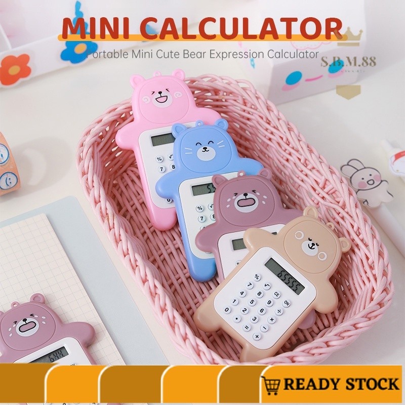 

SM88-J407-Kalkulator Mini 8 Digit Portable Lucu Motif Beruang Calculator Travel Tombol Karet Sekolah Stationary Import Warna Unik
