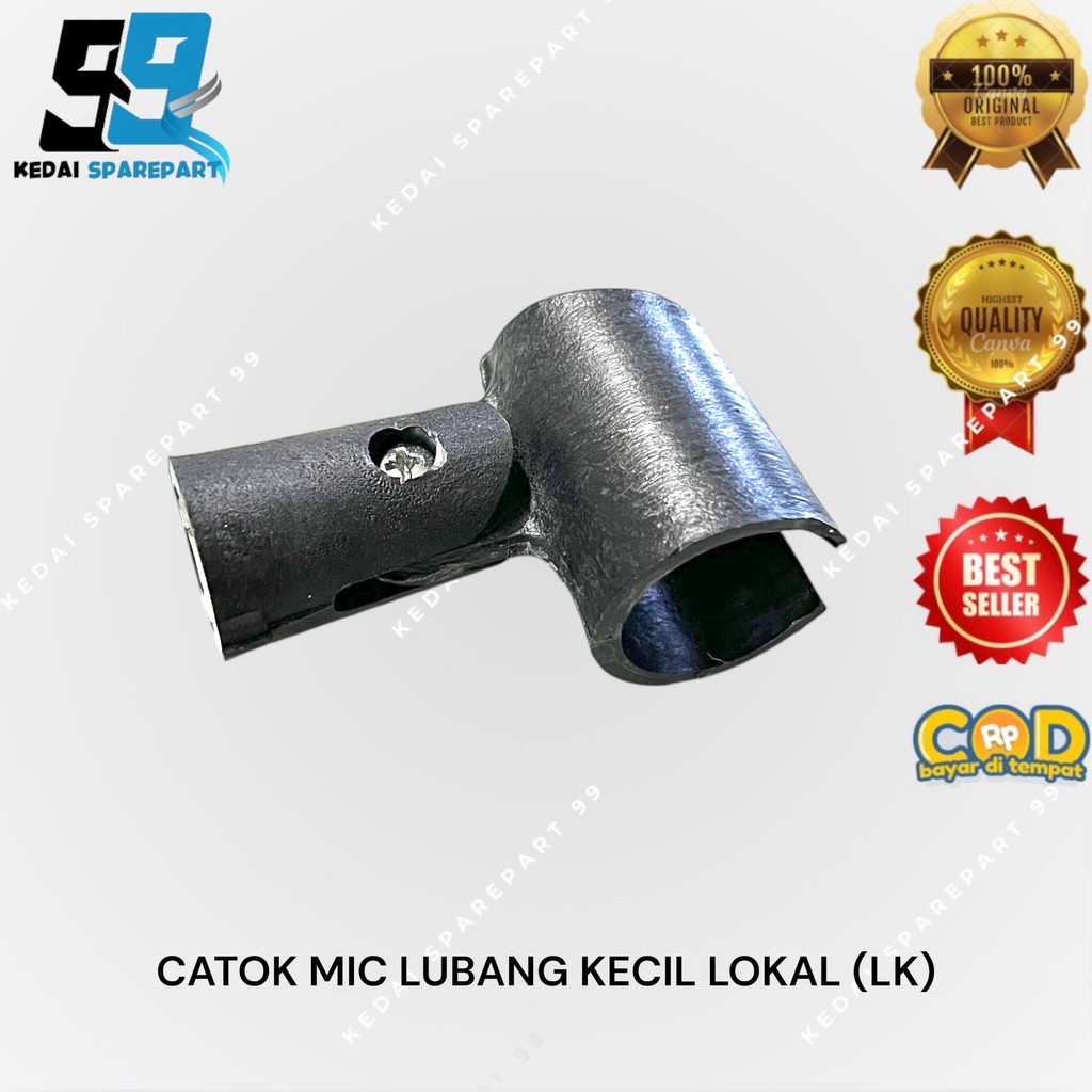 CATOK MIC LK/ JEPIT MIC HOLDER MIC PLASTIK HITAM DRAT KECIL LOKALCA