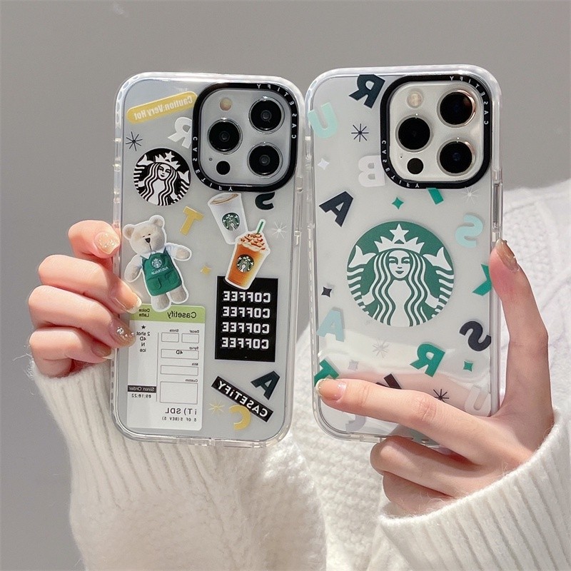﹢ Casetify Starbucks Case for iPhone 14 Pro MAX 14Pro 14plus 6 6S 7 8 plus SE2 SE3 X XR XS MAX Apple