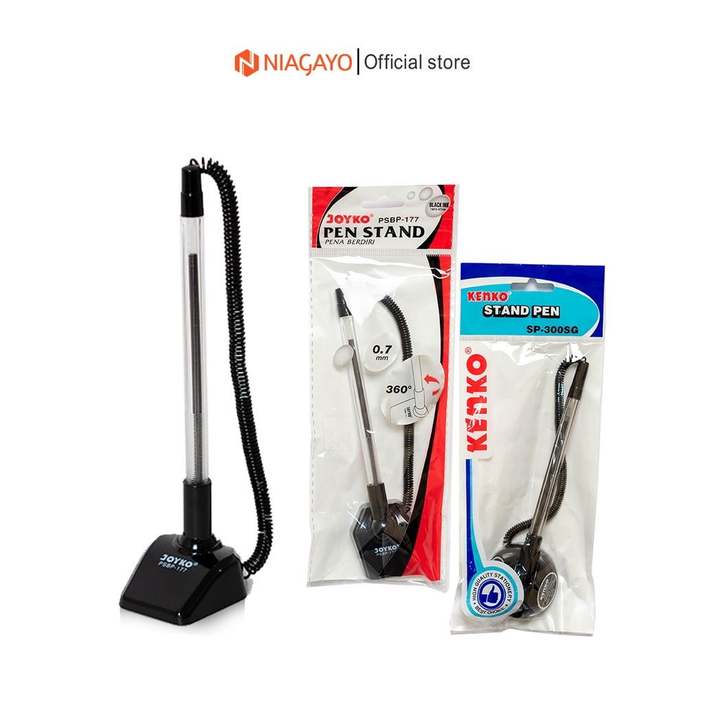 

Pulpen Meja Pena Berdiri Macam Merk 07 mm Hitam Pen Stand